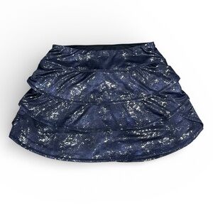 Ideology Purple & Black with Silver Metallic Tiered Skort  Woman’s Size Medium